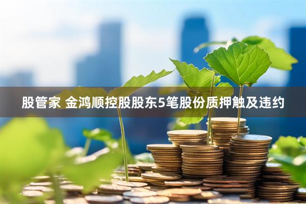 股管家 金鸿顺控股股东5笔股份质押触及违约