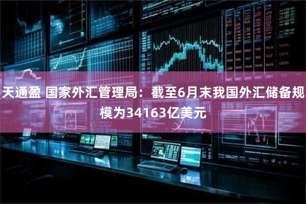 天通盈 国家外汇管理局：截至6月末我国外汇储备规模为34163亿美元