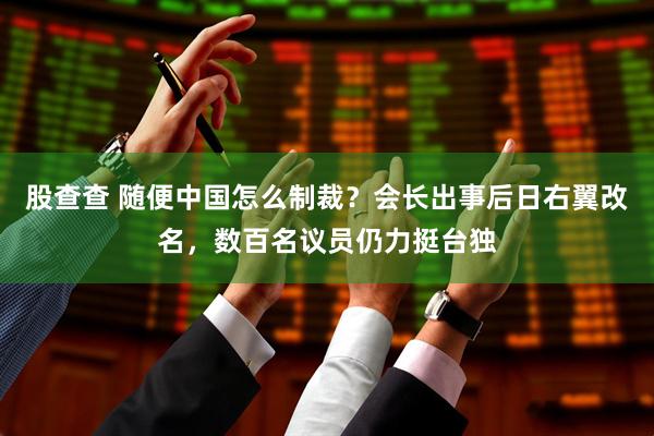 股查查 随便中国怎么制裁？会长出事后日右翼改名，数百名议员仍力挺台独