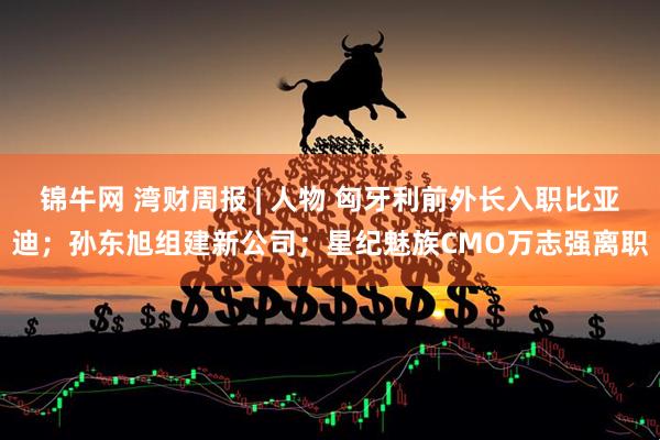 锦牛网 湾财周报 | 人物 匈牙利前外长入职比亚迪；孙东旭组建新公司；星纪魅族CMO万志强离职