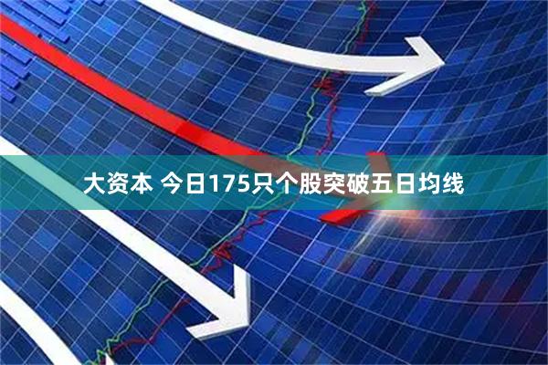 大资本 今日175只个股突破五日均线