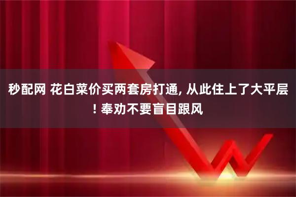 秒配网 花白菜价买两套房打通, 从此住上了大平层! 奉劝不要盲目跟风